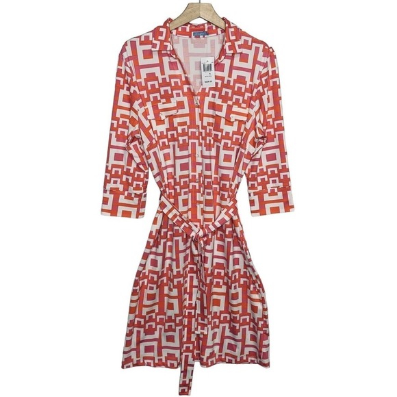 J. McLaughlin Dresses & Skirts - J McLaughlin Brynn Geo Belted Dress Womens Size XL NWT $228